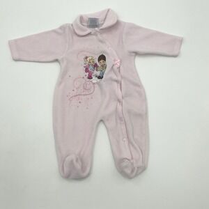 Precious Moments Pink Fleece Baby Sleeper 3M Footed Pajamas Girl 2009 Baby